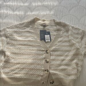 Elegant Cream Knit Cardigan